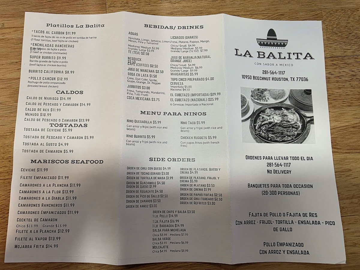 Tacos La Balita Menu - Image 2