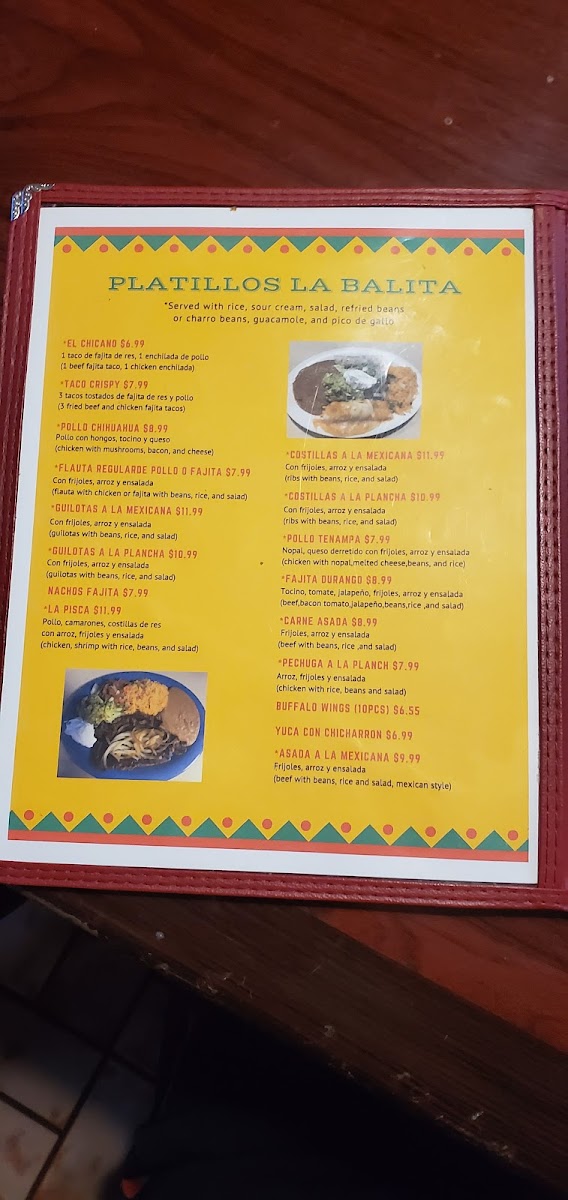 Tacos La Balita Menu - Image 6